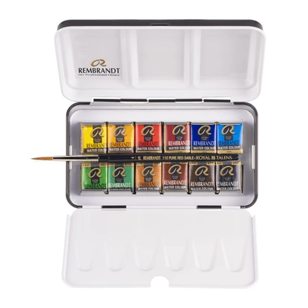 آبرنگ-رامبرانت-جعبه-فلزی-12-رنگ